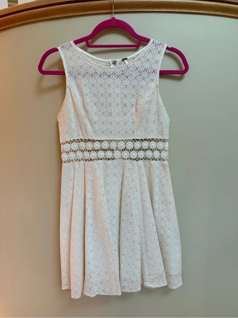 White Lace Fit & Flare Dress
